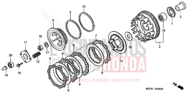 KUPPLUNG von CB1300 Super Bold'or ABS MOODY BLUE METALLIC (PB296) von 2002